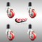 Service Caster 3 Inch 316SS Red Polyurethane Swivel 1-7/8 Inch Expanding Stem Caster Set SCC SCC-SS316EX20S314-PPUB-RED-178-4 - alternate 2